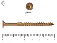 Саморезы Конструкционные, потай Torx, желтый цинк   4.0х 70 мм ПРОФИ HIMTEX (200 шт)