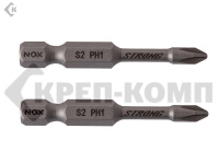 Бита Ph1- 50мм "Nox STRONG" E 6,3 torsion карта (2 шт)