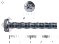 Винт полуцилиндрическая головка,цинк DIN7985 6х 45 (20шт)