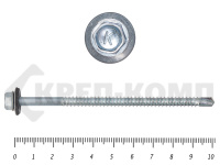 Саморез кровельный цинк, с шайбой EPDM, 5,5х102 К КРЕП-КОМП (5шт)