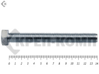 Болт полная резьба, цинк DIN933 16х140 пр.5,8 (8кг/35)