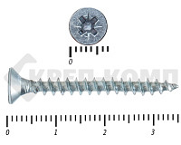 Саморез белый цинк POZY 3,5х35 Фасовка (1000шт)