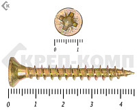 Саморез желтый цинк POZY 6х 45 (3000шт)