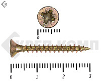 Саморез желтый цинк POZY 3,5х30 (100шт)