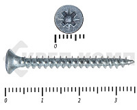 Саморез белый цинк POZY  3х35 (100шт)