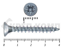 Саморез белый цинк POZY 4,5х40 Фасовка (500шт)